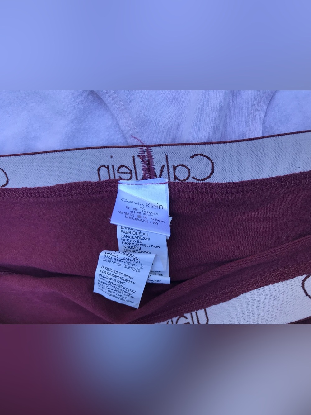 New No Tags Ladies M 2 Pair CK CALVIN KLEIN Pink Maroon Bikini Underwear - Picture 3 of 7